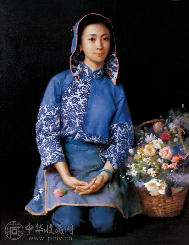 蒋昌一 1992年作 姑苏花 布面油画