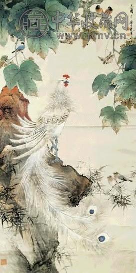 现代 颜伯龙 百鸟朝凤 镜心