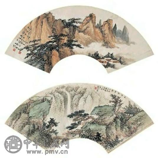 近现代 刘秉衡 山水 扇面(10帧)