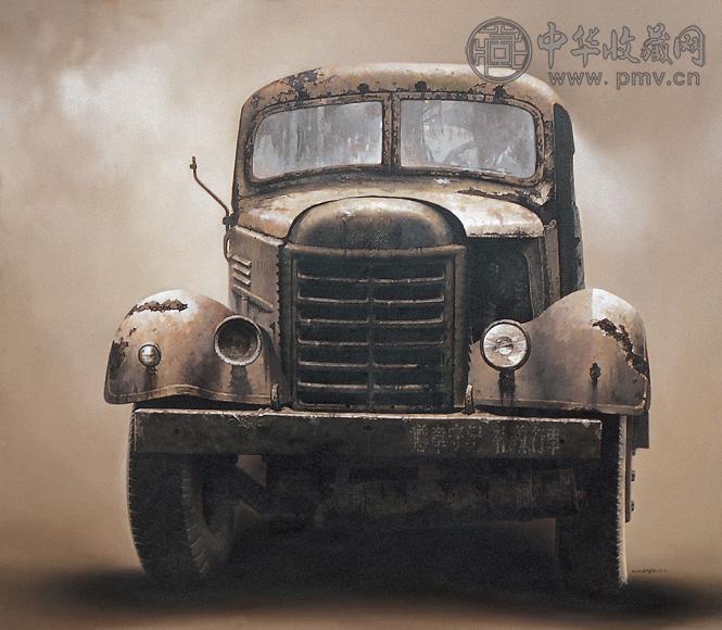 钟庆礼 2003年 汽车·岁月 布面 油画