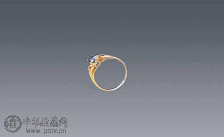 18K黄金镶蓝宝石戒指