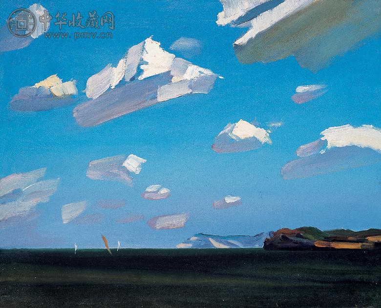 王昌楷 海滨的云 布面 油画