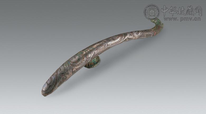 汉 铜错金银龙钩