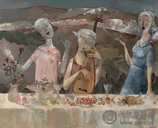 夏俊娜 1996年 青春组曲 布面油画