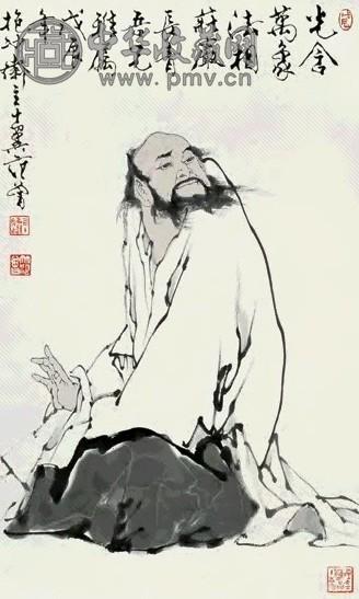 范曾 1988年作 法相庄严 立轴 设色纸本