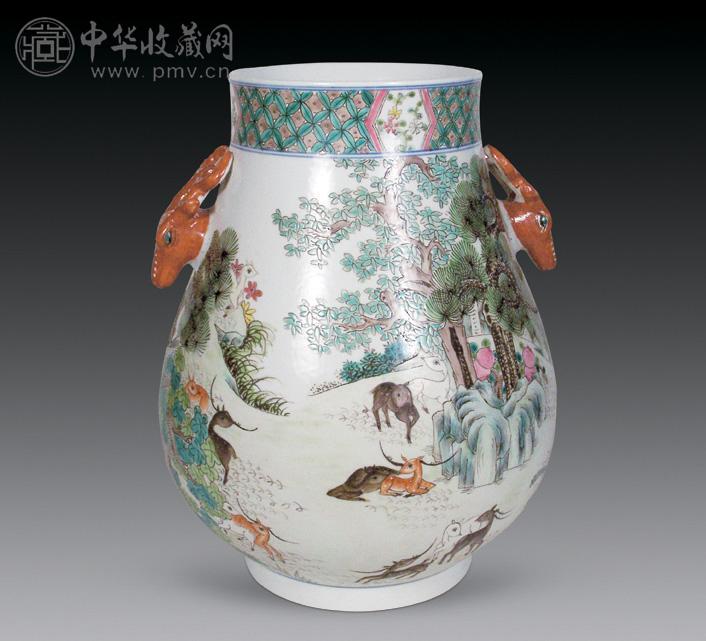 粉彩百鹿尊 粉彩百鹿尊