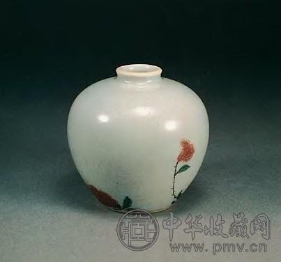 清康熙 釉里红苹果樽