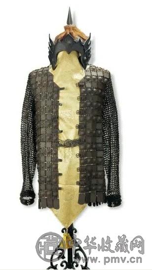 明 镔铁头盔，锁子甲(1副)