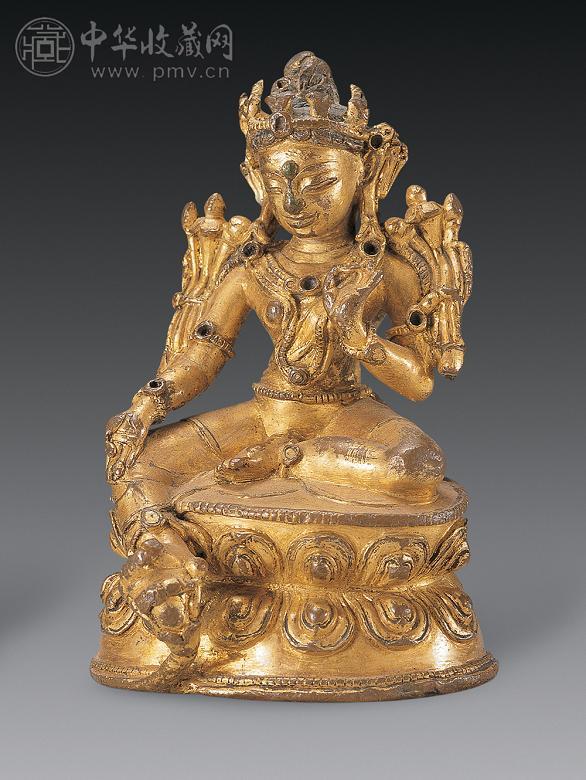 十七世纪 铜鎏金蛲度母像