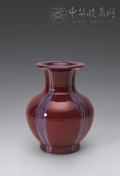 清乾隆 均红窑变石榴尊