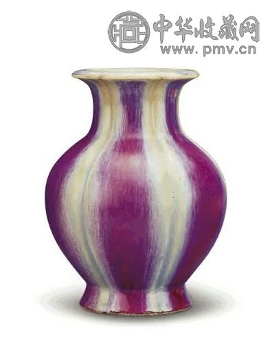 清 道光 窑变釉石榴尊