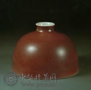 清康熙 豇豆红暗团花太白尊