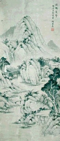 顾伟器 山水 镜心 水墨纸本