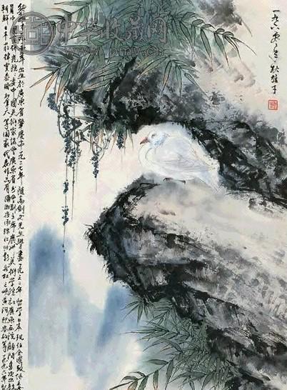 黎雄才 1960年作 花鸟 立轴 设色纸本