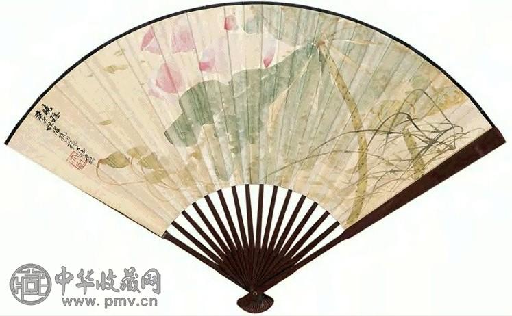 张大壮 癸卯(1963年)作 晓妆图 成扇 设色纸本