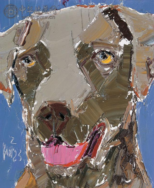 阎博 家犬系列之四 布面 油画