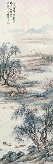 樊浩霖 1933年作 山水 立轴 设色