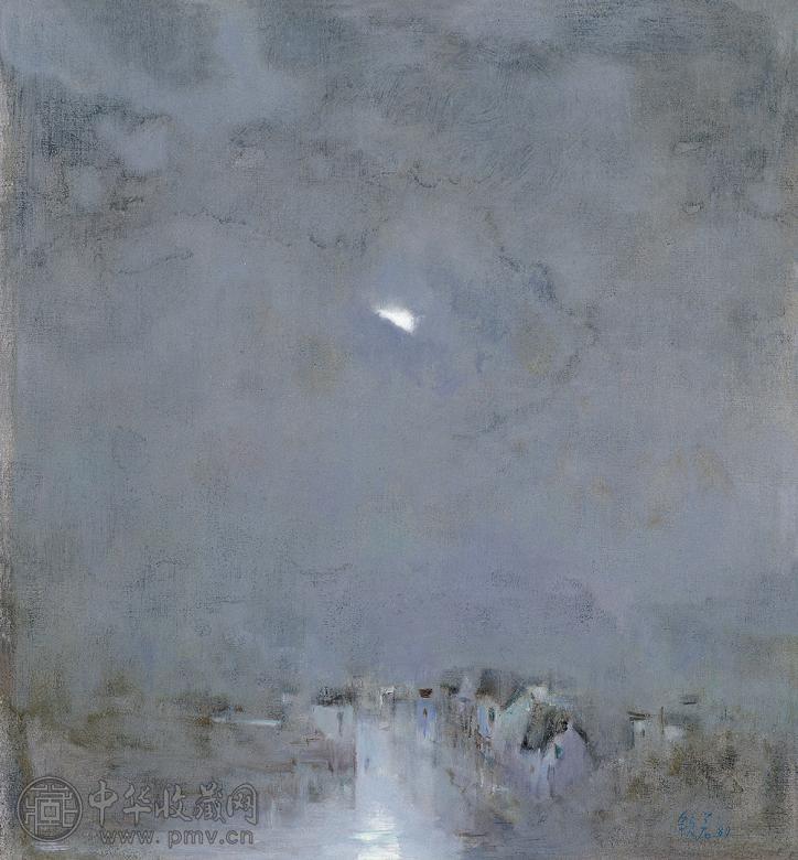 张钦若 1989年作 天空 布面 油画