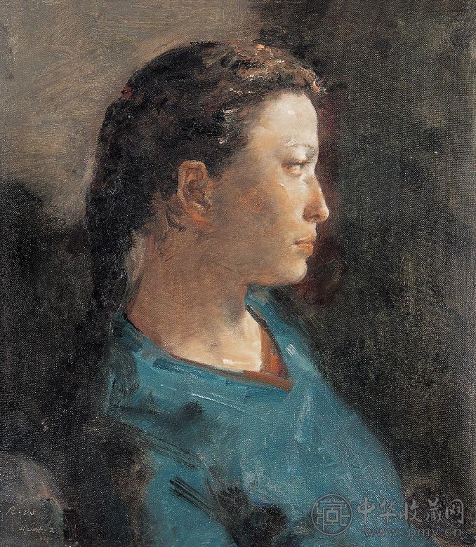 郭润文 少女 布面 油画