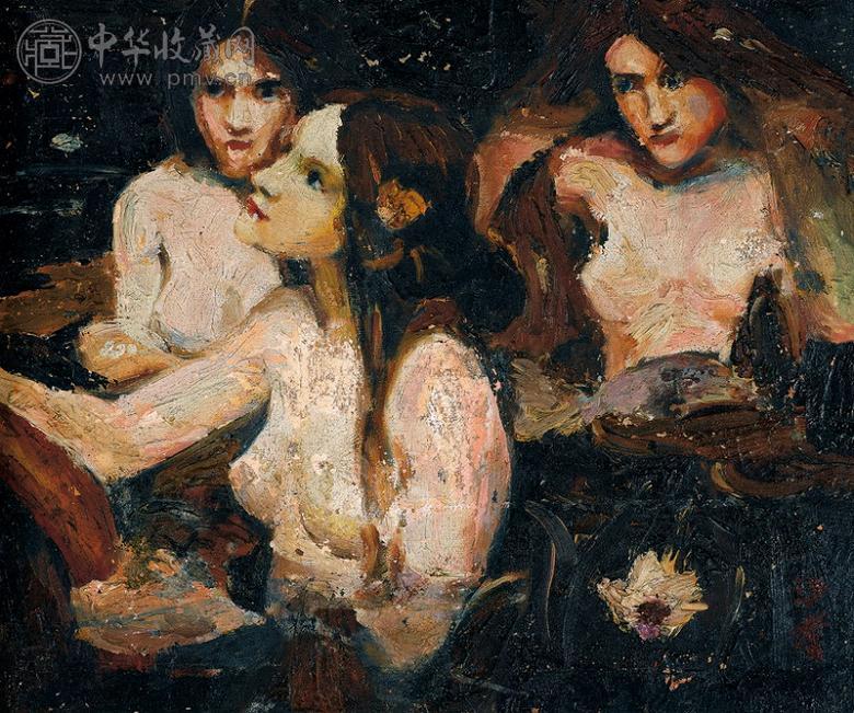 沙耆 人物 布面 油画