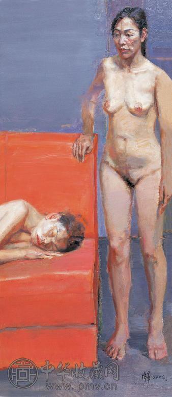 杨参军 2006年作 双人体Ⅱ 布面 油画