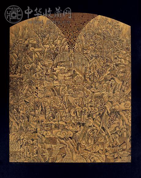 张洪驯 2002年作 秋的交响 纸本 绝版木刻版画