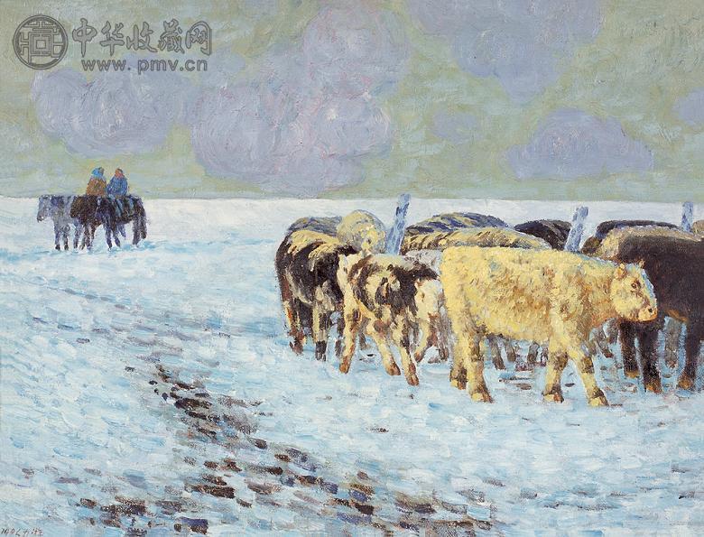 龙力游 2006年作 雪景 布面 油画