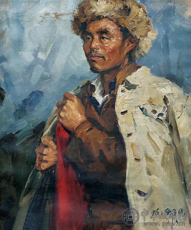成南炎 1976年作 人物 布面 油画