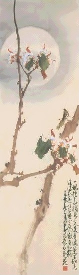 近现代 赵少昂 月夜 镜心
