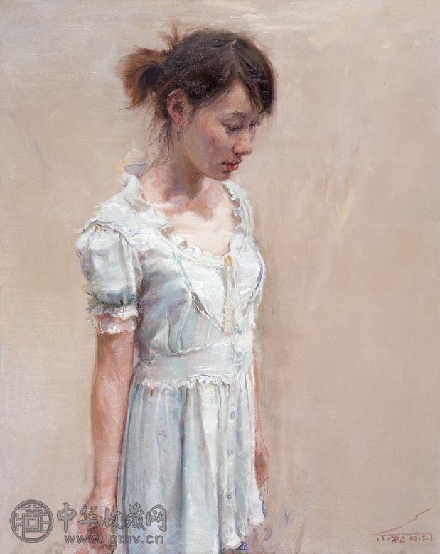 周小松 2006年作 小菲的肖像一 布面 油画