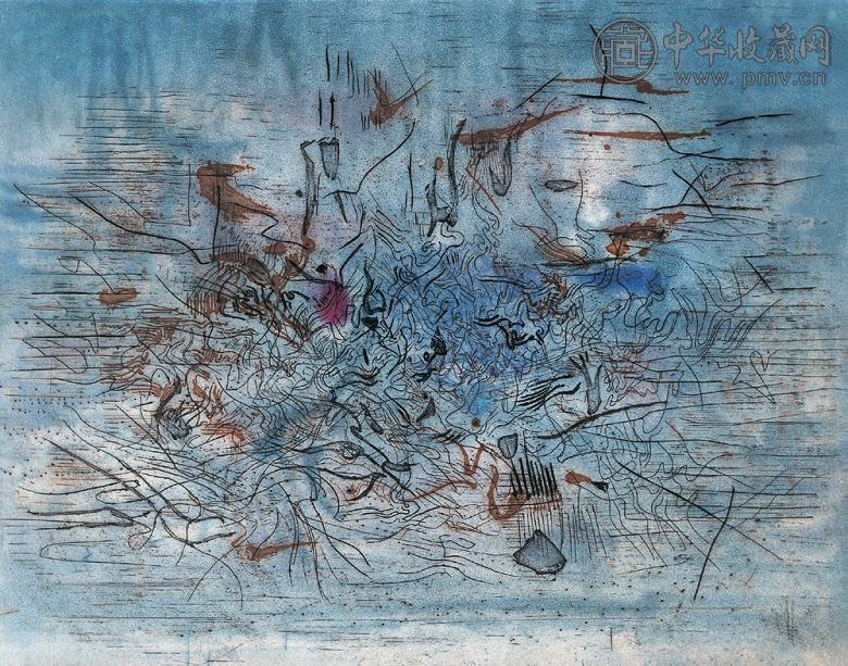 赵无极 蚀刻 纸本 版画