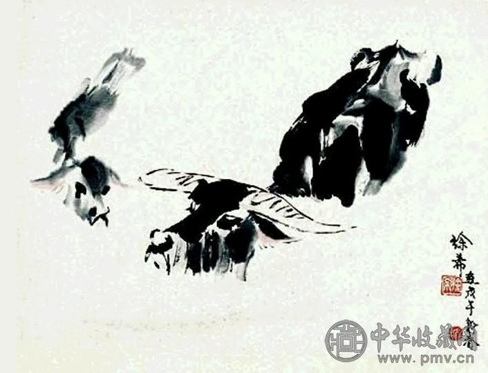 徐希 水牛 立轴 设色纸本