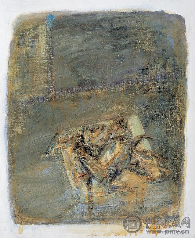 杨参军 2001年作 鱼 布面 油画