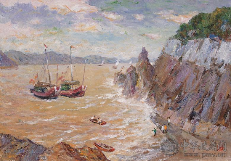 吕洪仁 2005年作 小港 布面 油画