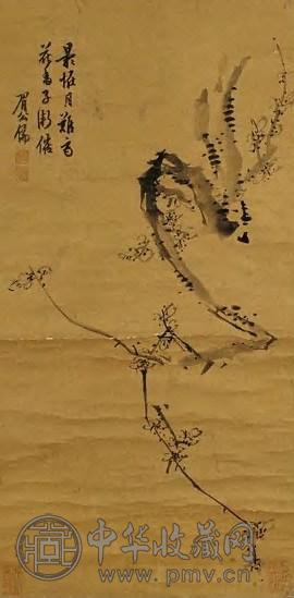 陈继儒 墨梅 轴