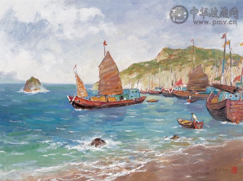 吕洪仁 归航 布面 油画