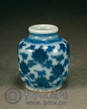 清雍正 青花缠枝莲小罐