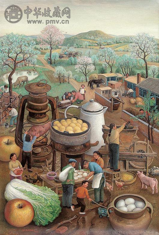 陈树中 野草滩的风景 布面 油画