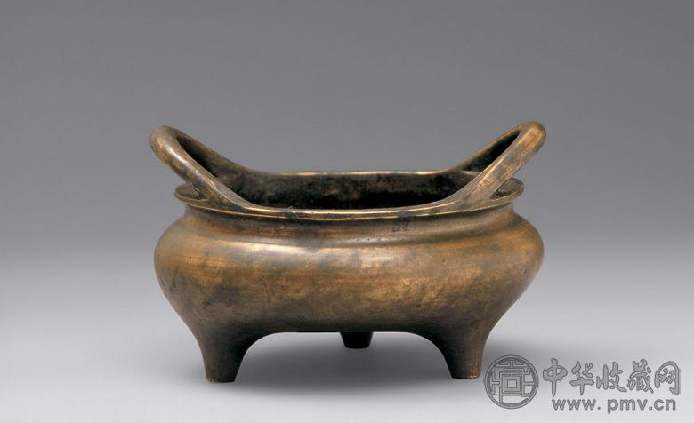清 双耳铜炉