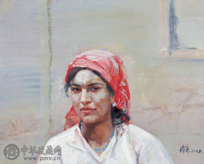 杨参军 2005年作 维吾尔少女 布面 油画