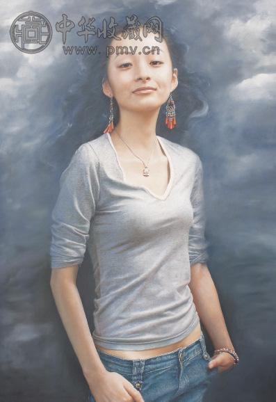 石建都 天上的云 布面 油画