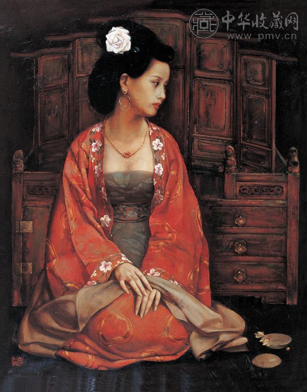 章仁缘 闺秀 布面 油画