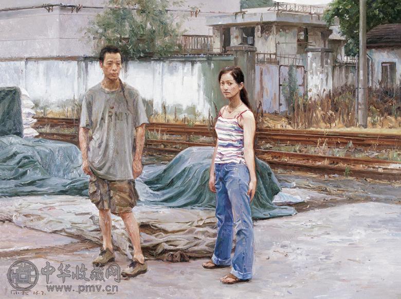 周小松 2006年作 现象和现实——车站 布面 油画