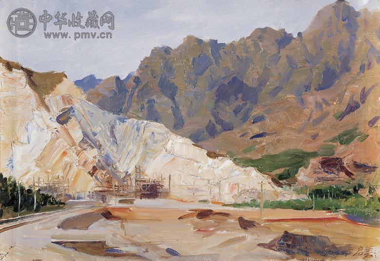 韦启美 采石场 布面 油画