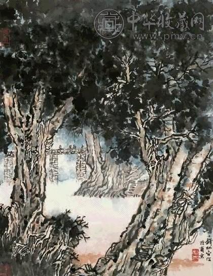 钱松喦 岭南途中 立轴 设色纸本 钱松喦 岭南途中 立轴 设色纸本