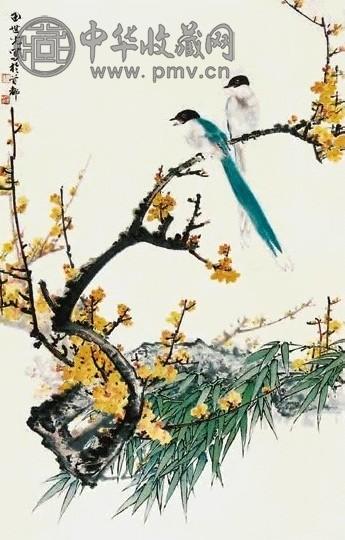 田世光 花鸟 立轴 纸本
