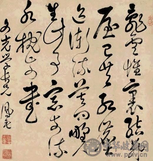 叶凤毛 草书七言诗 立轴 水墨纸本 收藏资讯|艺术家|书画家|书画名人|书法家-中华收藏网