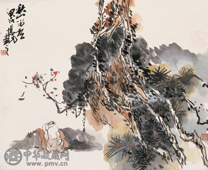 方增先 秋山图 立轴 设色纸本 方增先 秋山图 立轴 设色纸本
