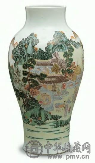 民国 粉彩织耕图纹尊(1件)