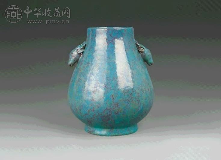 清 炉钧小鹿头尊